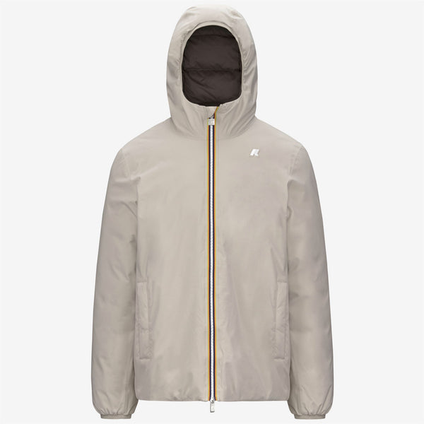 k way JACK ST THERMO REVERSIBLE BEIGE CASHMERE-BLACK OLIVE