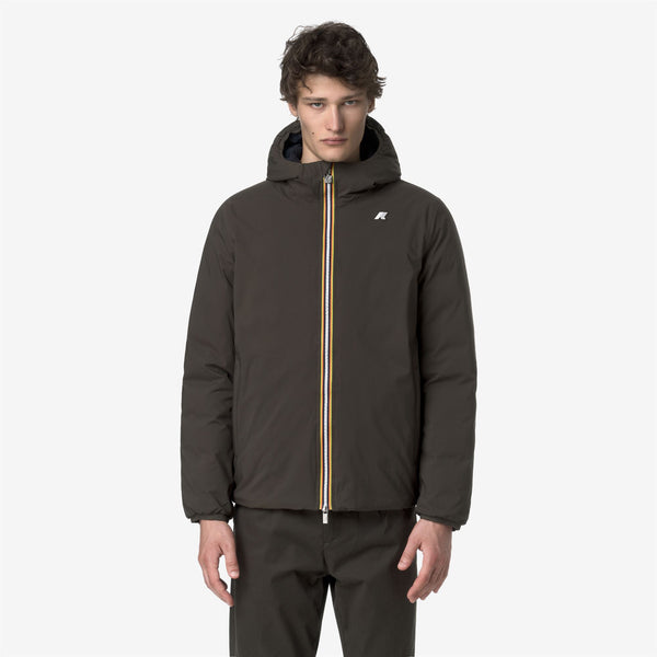K Way JACK ST THERMO REVERSIBLE BLACK OLIVE-BLUE DEPTH