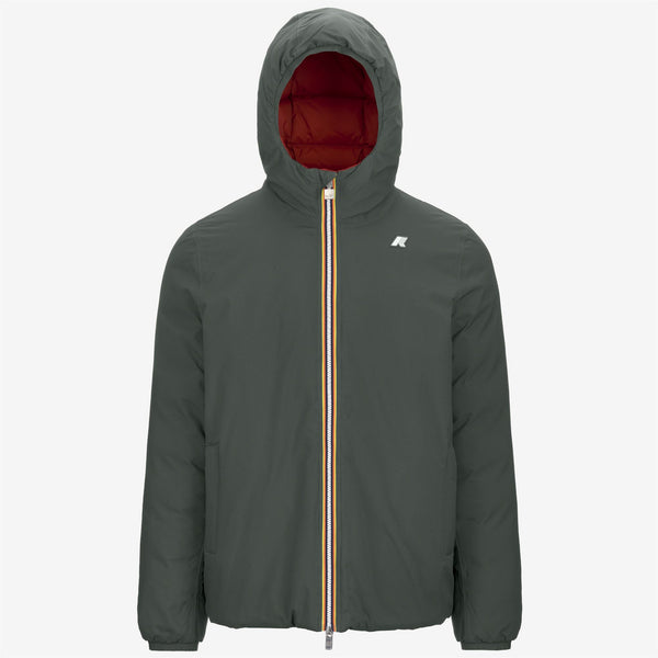 k way JACK ST THERMO REVERSIBLE GREEN BLACKISH-RED POMPEIAN