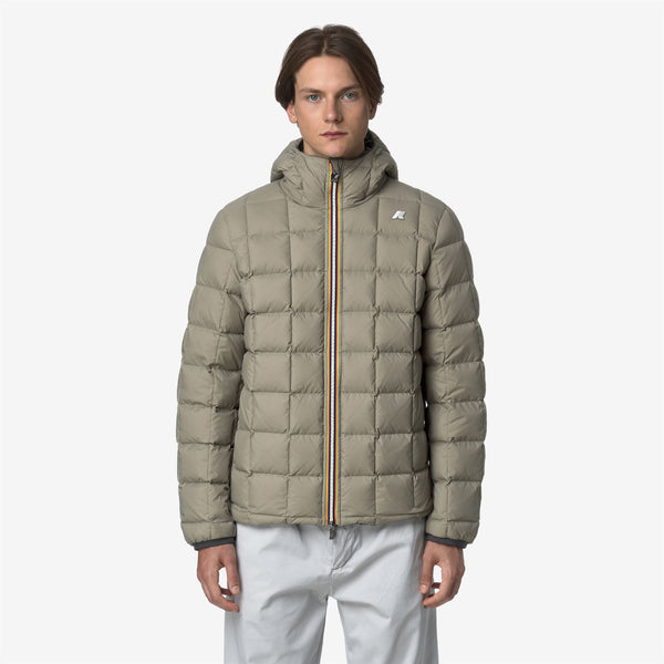 K Way JACK ST THERMO REVERSIBLE GREY SHADOW DK-GREEN OAK