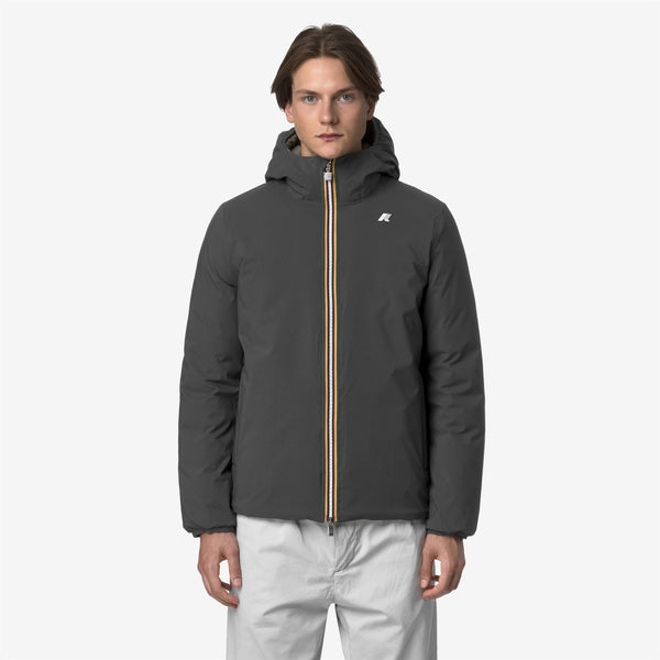 K Way JACK ST THERMO REVERSIBLE GREY SHADOW DK-GREEN OAK