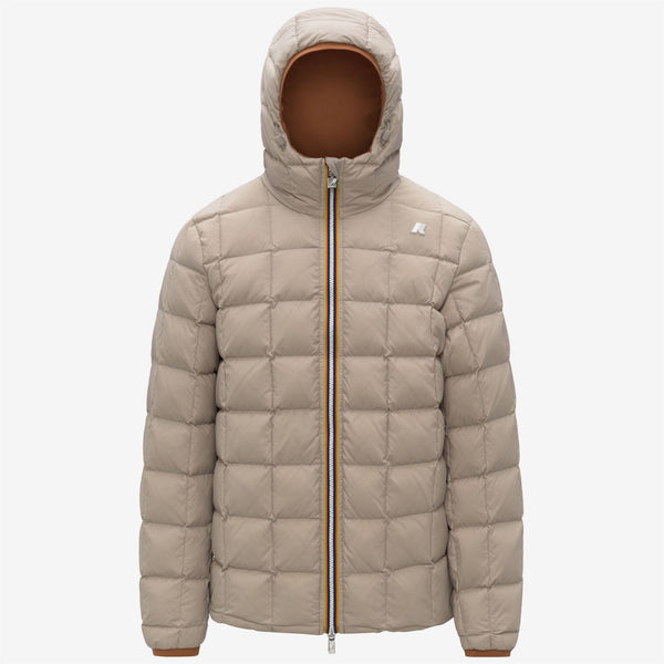 K Way JACK ST THERMO REVERSIBLE ORANGE ADOBE-BEIGE CASHMERE