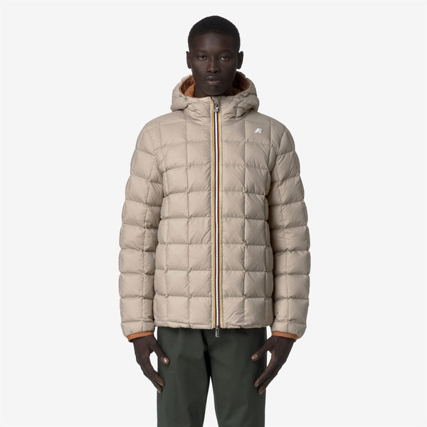 K Way JACK ST THERMO REVERSIBLE ORANGE ADOBE-BEIGE CASHMERE