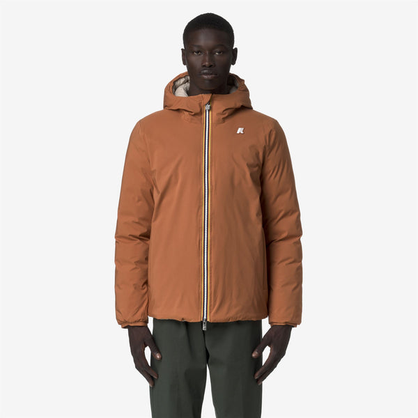 K Way JACK ST THERMO REVERSIBLE ORANGE ADOBE-BEIGE CASHMERE