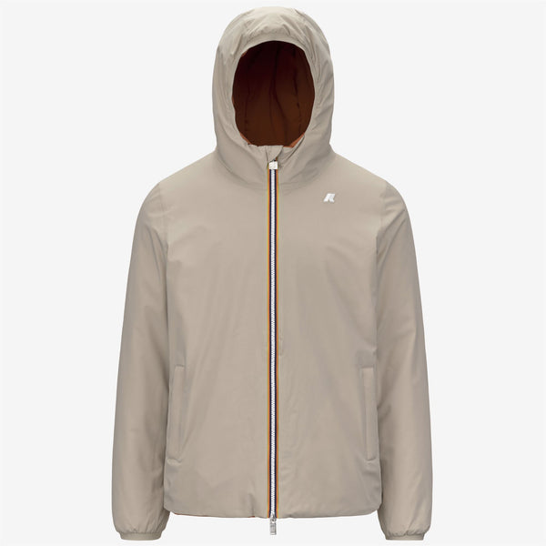 k way JACK ST WARM REVERSIBLE BEIGE CASHMERE-ORANGE ADOBE