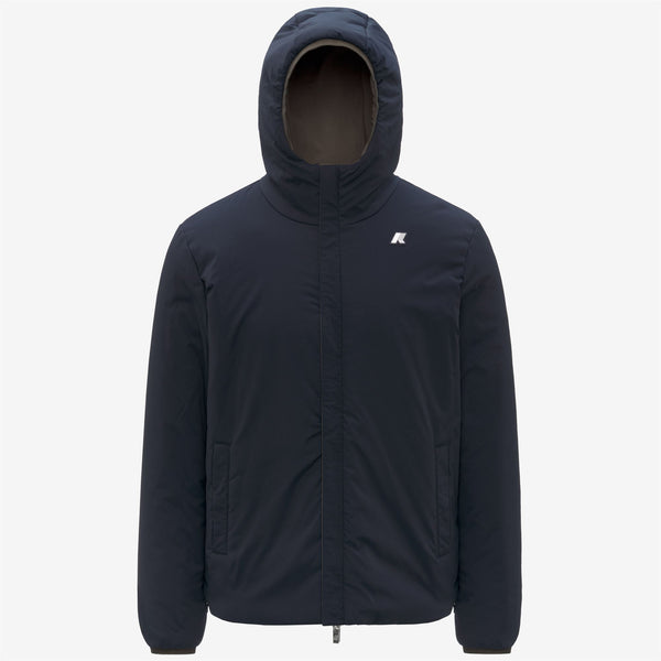 K Way JACK ST WARM REVERSIBLE BLACK OLIVE-BLUE DEPTH