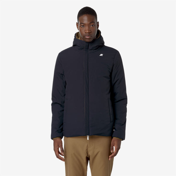 K Way JACK ST WARM REVERSIBLE BROWN CORDA-BLUE DEPTH