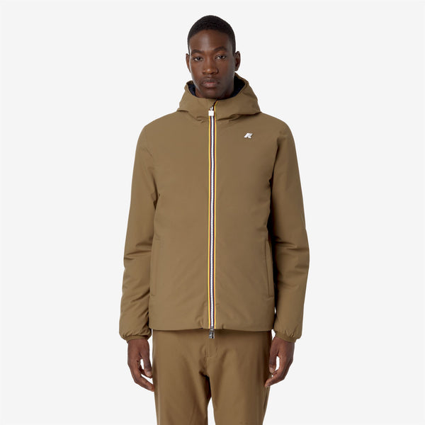 K Way JACK ST WARM REVERSIBLE BROWN CORDA-BLUE DEPTH