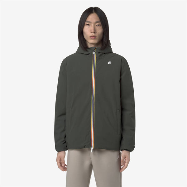 K Way JACK ST WARM REVERSIBLE GREEN BLACKISH-GREEN OAK