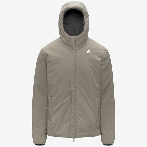 K Way JACK ST WARM REVERSIBLE GREY SHADOW DK-GREEN OAK