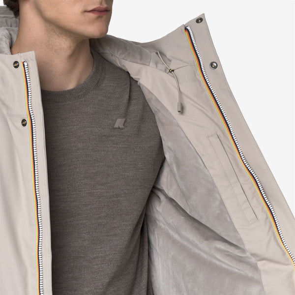 K Way JACKO TWILL MARMOTTA BEIGE CASHMERE-GREY GOAT