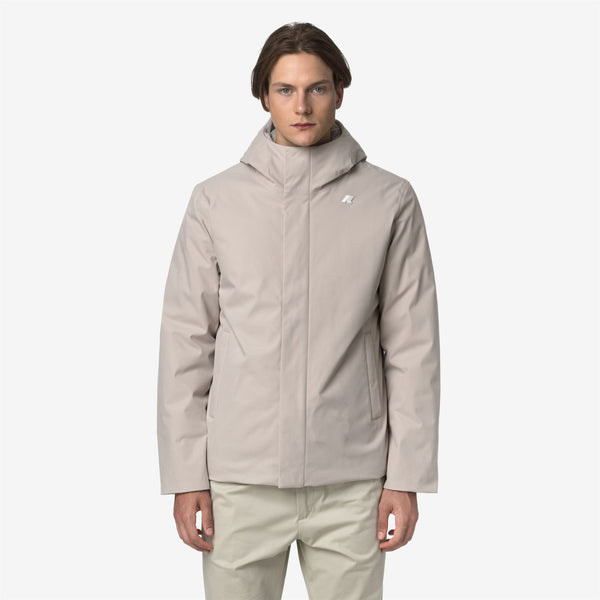 K Way JACKO TWILL MARMOTTA BEIGE CASHMERE-GREY GOAT
