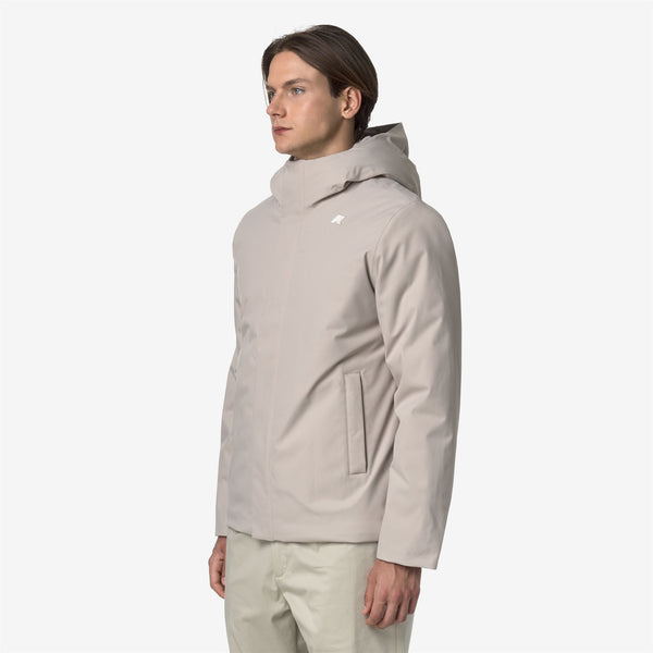 K Way JACKO TWILL MARMOTTA BEIGE CASHMERE-GREY GOAT