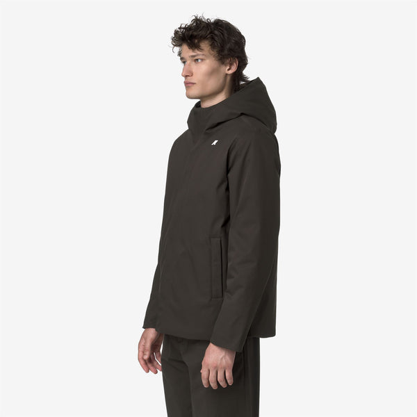 K Way JACKO TWILL MARMOTTA BLACK OLIVE-BLUE AIRFORCE