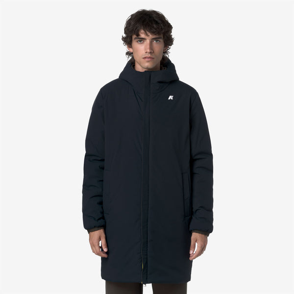 K Way JACOB ST WARM REVERSIBLE BLACK OLIVE-BLUE DEPTH