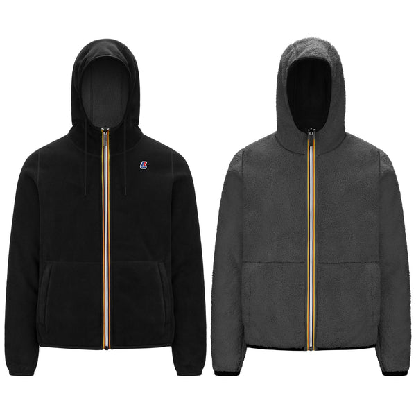 k way JACQUES POLAR REVERSIBLE BLACK PURE-GREY SMOKED