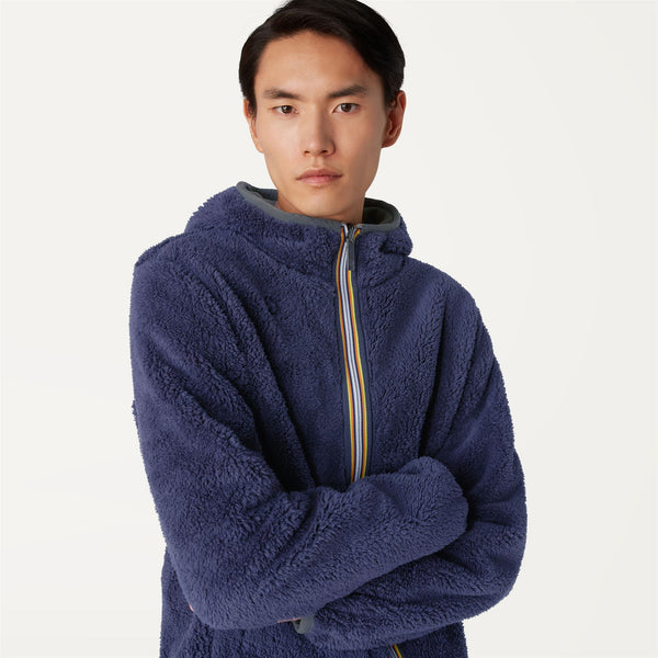 K Way JACQUES POLAR REVERSIBLE GREEN BLACKISH-BLUE DEPTH