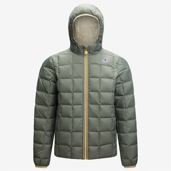 K Way JACQUES THERMO PLUS.2 REVERSIBLE BEIGE-GREEN BLK