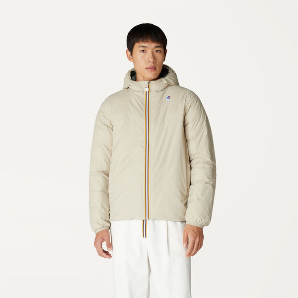 K Way JACQUES THERMO PLUS.2 REVERSIBLE BEIGE-GREEN BLK