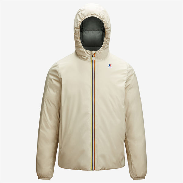 k way JACQUES THERMO PLUS.2 REVERSIBLE BEIGE-GREEN BLK