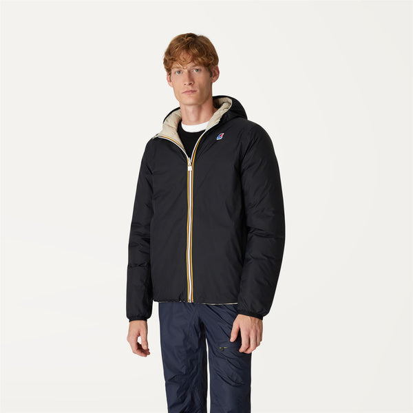 K Way JACQUES THERMO PLUS.2 REVERSIBLE BLACK PURE-BEIGE GREY