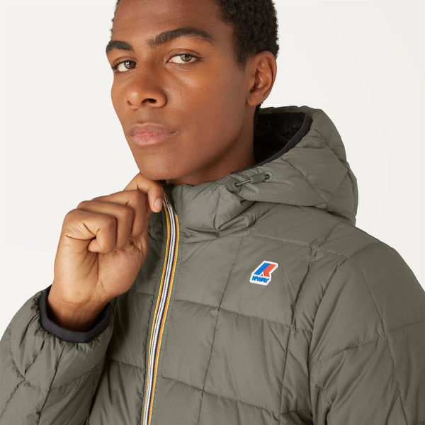 K Way JACQUES THERMO PLUS.2 REVERSIBLE BLACK PURE-GREEN BLACKISH