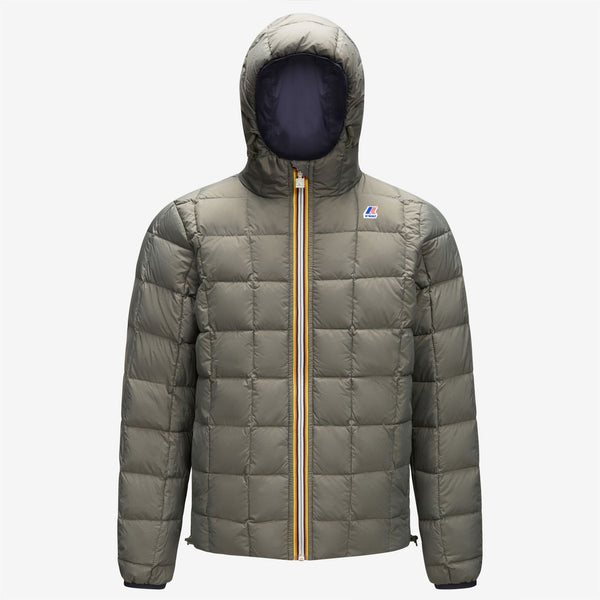 K Way JACQUES THERMO PLUS.2 REVERSIBLE BLUE DEPTH-GREEN BLACKISH