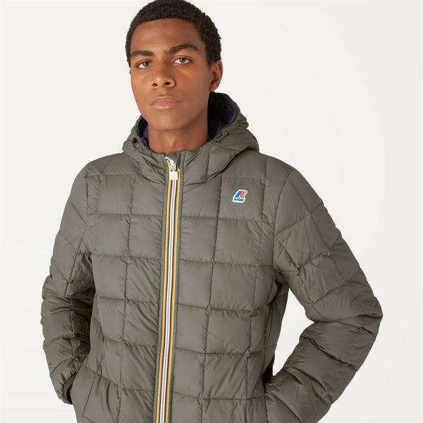 K Way JACQUES THERMO PLUS.2 REVERSIBLE BLUE DEPTH-GREEN BLACKISH