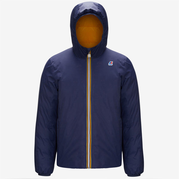 k way JACQUES THERMO PLUS.2 REVERSIBLE BLUE MEDIEVAL-YELLOW SUNFLOWER