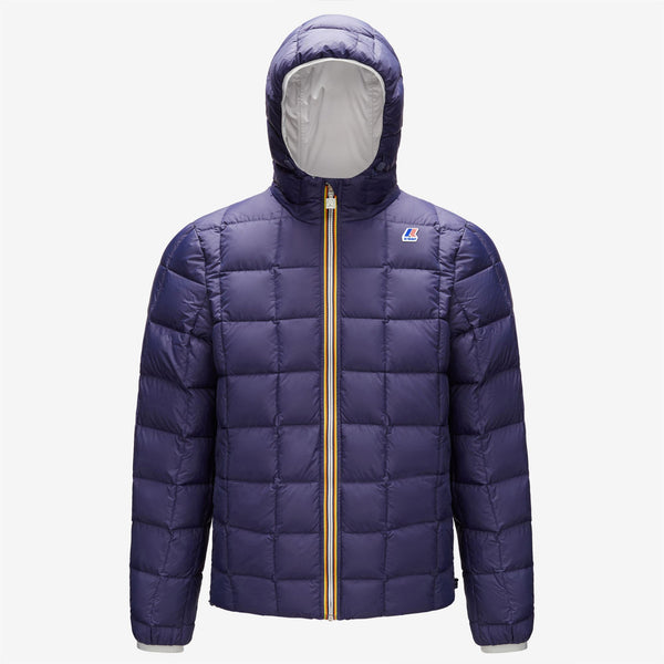 K Way JACQUES THERMO PLUS.2 REVERSIBLE GREY LT-BLUE MEDIEVAL