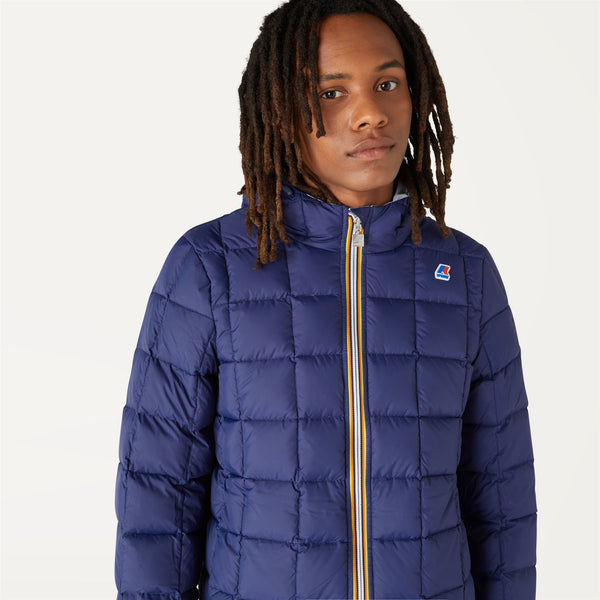 K Way JACQUES THERMO PLUS.2 REVERSIBLE GREY LT-BLUE MEDIEVAL