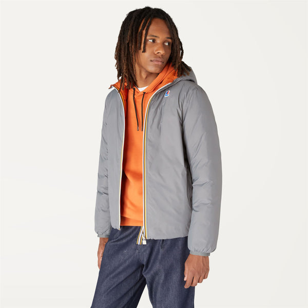 K Way JACQUES THERMO PLUS.2 REVERSIBLE GREY MD-ORANGE RUST