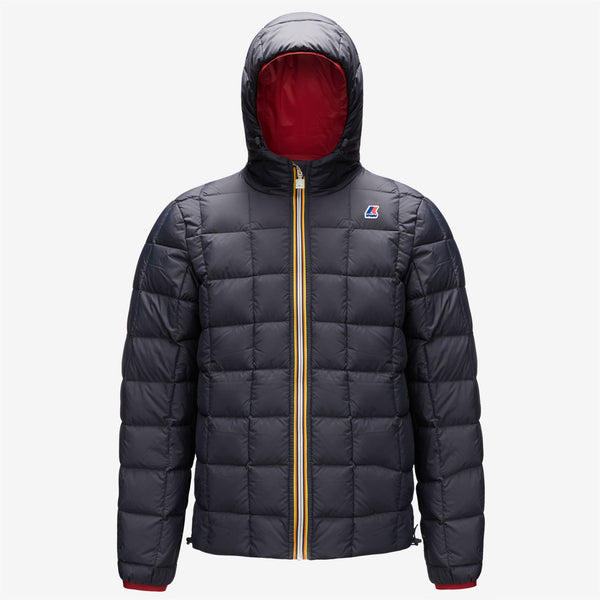 K Way JACQUES THERMO PLUS.2 REVERSIBLE RED DK TOMATO-BLUE DEPTH