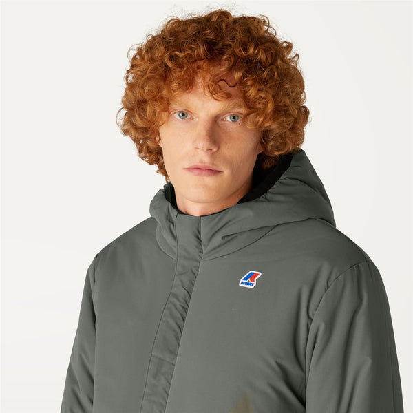 K Way JACQUES WARM REVERSIBLE BLACK PURE-GREEN BLACKISH