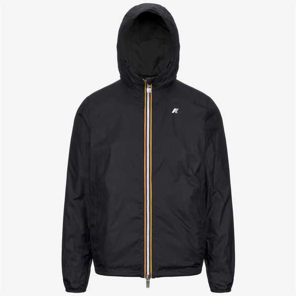 K Way JAKE PLUS.2 REVERSIBLE GREEN BLACKISH-BLACK PURE