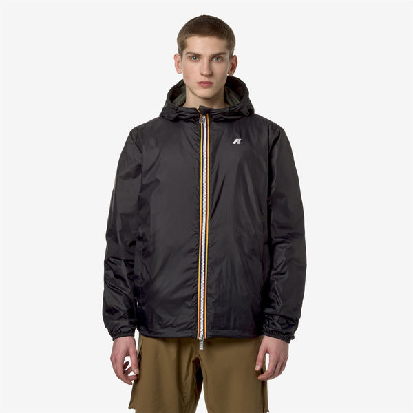 K Way JAKE PLUS.2 REVERSIBLE GREEN BLACKISH-BLACK PURE