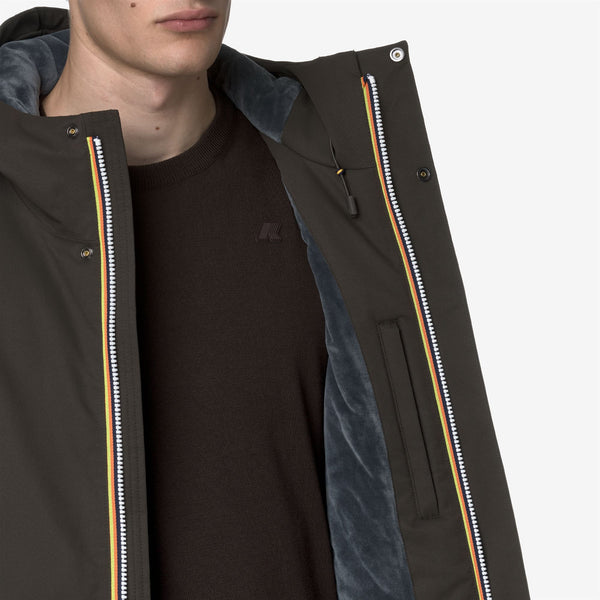 K Way JARNO TWILL MARMOTTA BLACK OLIVE-BLUE AIRFORCE