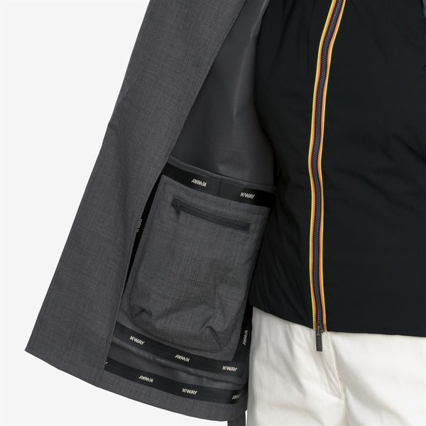 K Way JORY 3L WOOL GRISAILLE GREY SHADOW DK GRISAILLE