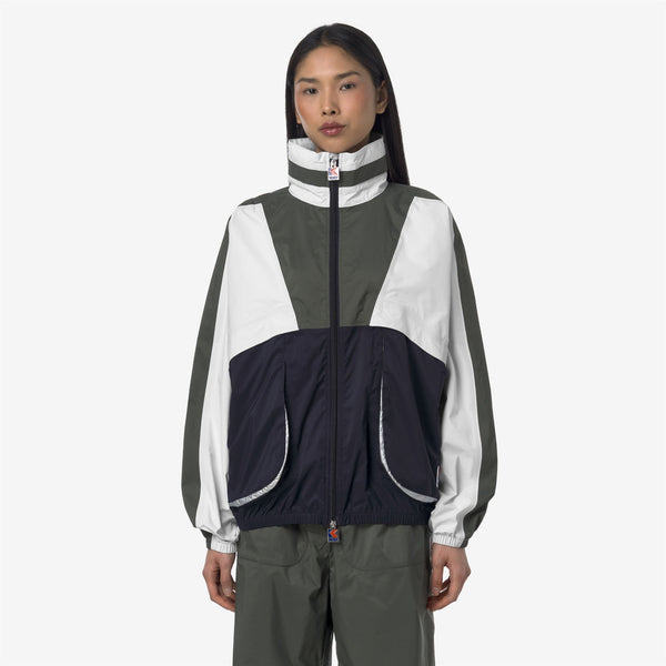 K Way 7002 FULL ZIP BLUE WHITE GREEN