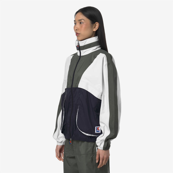 K Way 7002 FULL ZIP BLUE WHITE GREEN