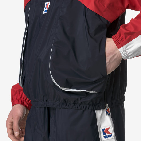 K Way 7002 HALF ZIP BLUE RED WHITE