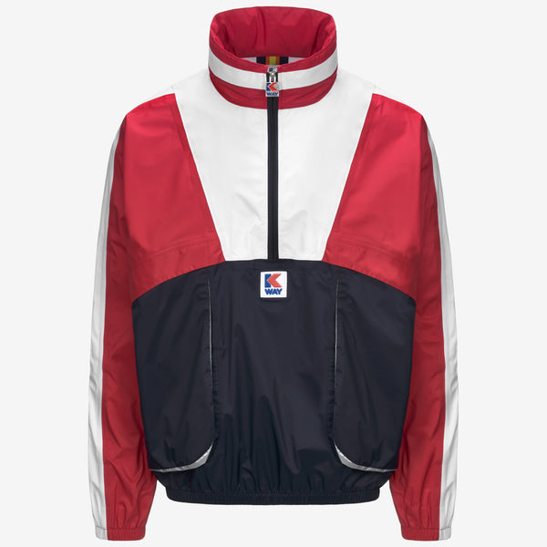 k way 7002 HALF ZIP BLUE RED WHITE