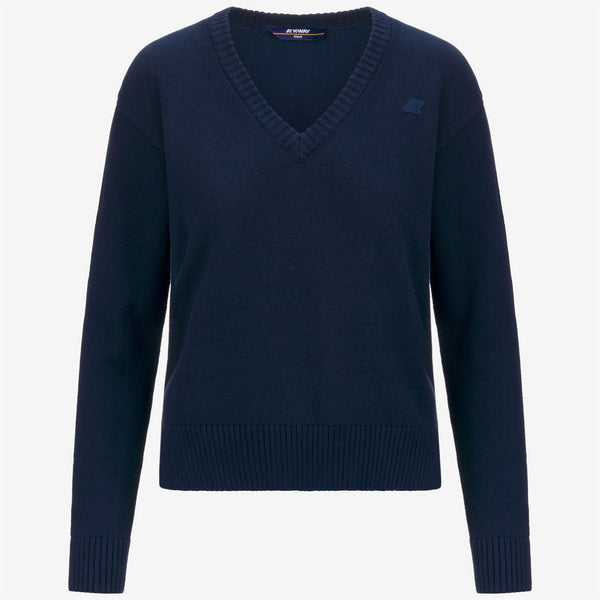 k way ADINE COTTON CASHMERE BLUE DRESS