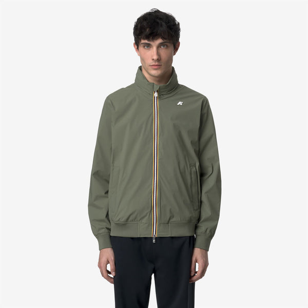K Way AMAURY STRETCH NYLON JERSEY GREEN LICHEN