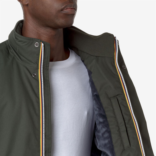 K Way AMAURY TWILL MARMOTTA GREEN B-BLUE A