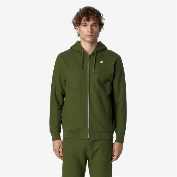K Way ANTHONY HEAVY FLEECE GREEN CYPRESS