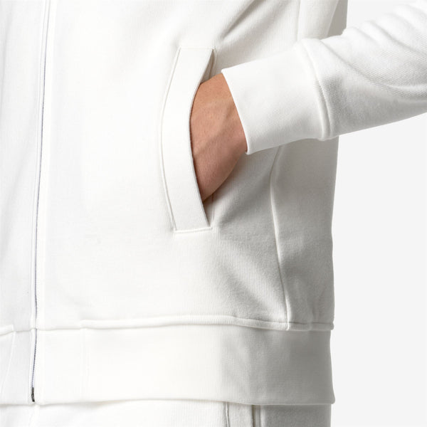 K Way ANTHONY HEAVY FLEECE WHITE GARDENIA