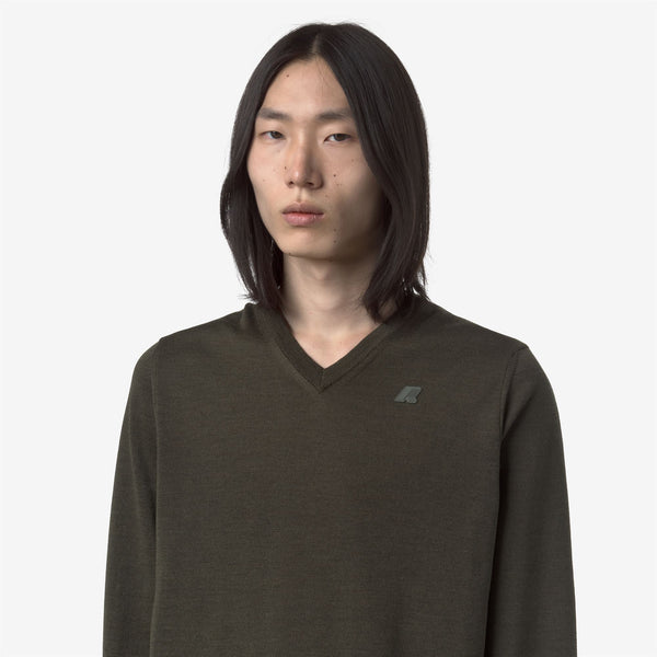 K Way ANTOINE MERINO GREEN BLACKISH