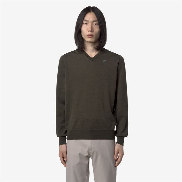K Way ANTOINE MERINO GREEN BLACKISH