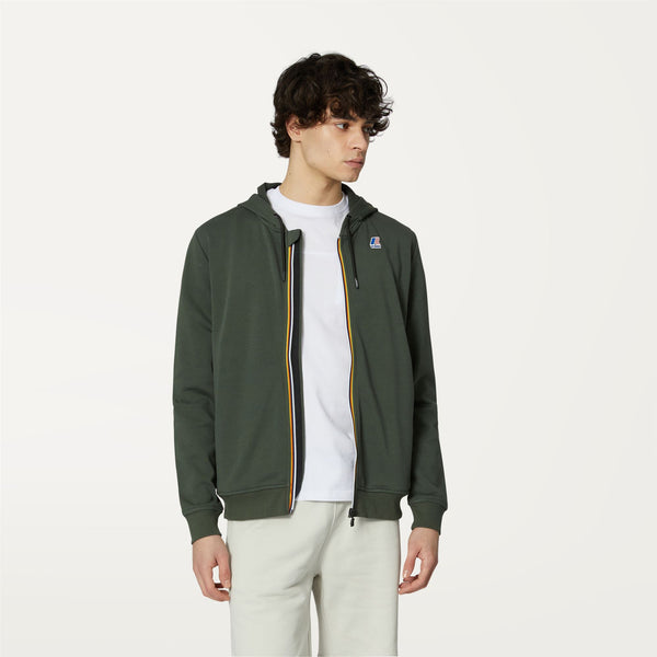 K Way ARNEL POLY COTTON GREEN BLACKISH